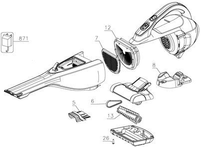 Part Location Diagram of N600601 DeWALT FILTER GEN9.5 22 PLEATS NEW